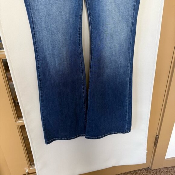 Fran Denim Women’s 31 Blue Dark Wash High Rise Ellen Flare Jeans - Picture 3 of 12